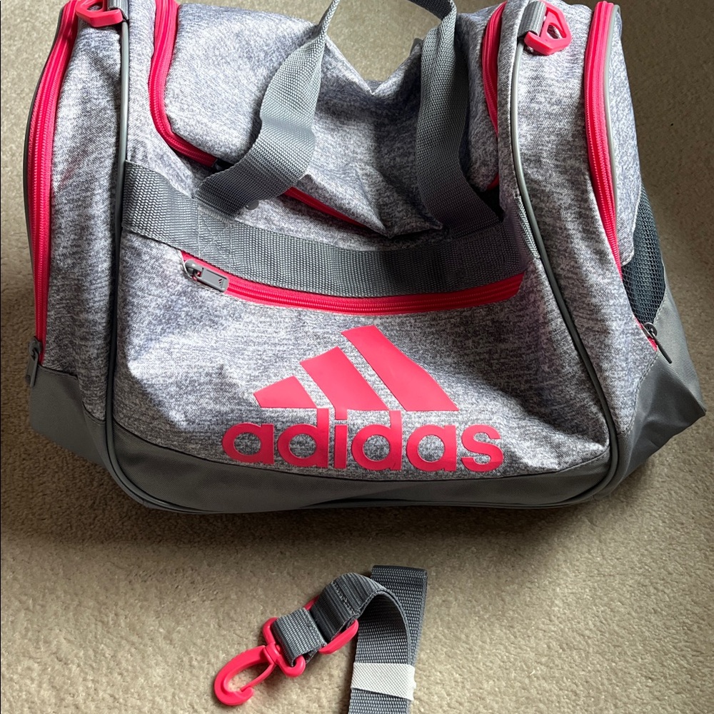 Adidas Duffel Bag in gray and pink